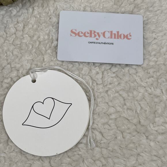 See by Chloe Mara Cross-Body Handbag Light Green Leather Suede Saddle Bag - Picture 13 of 16